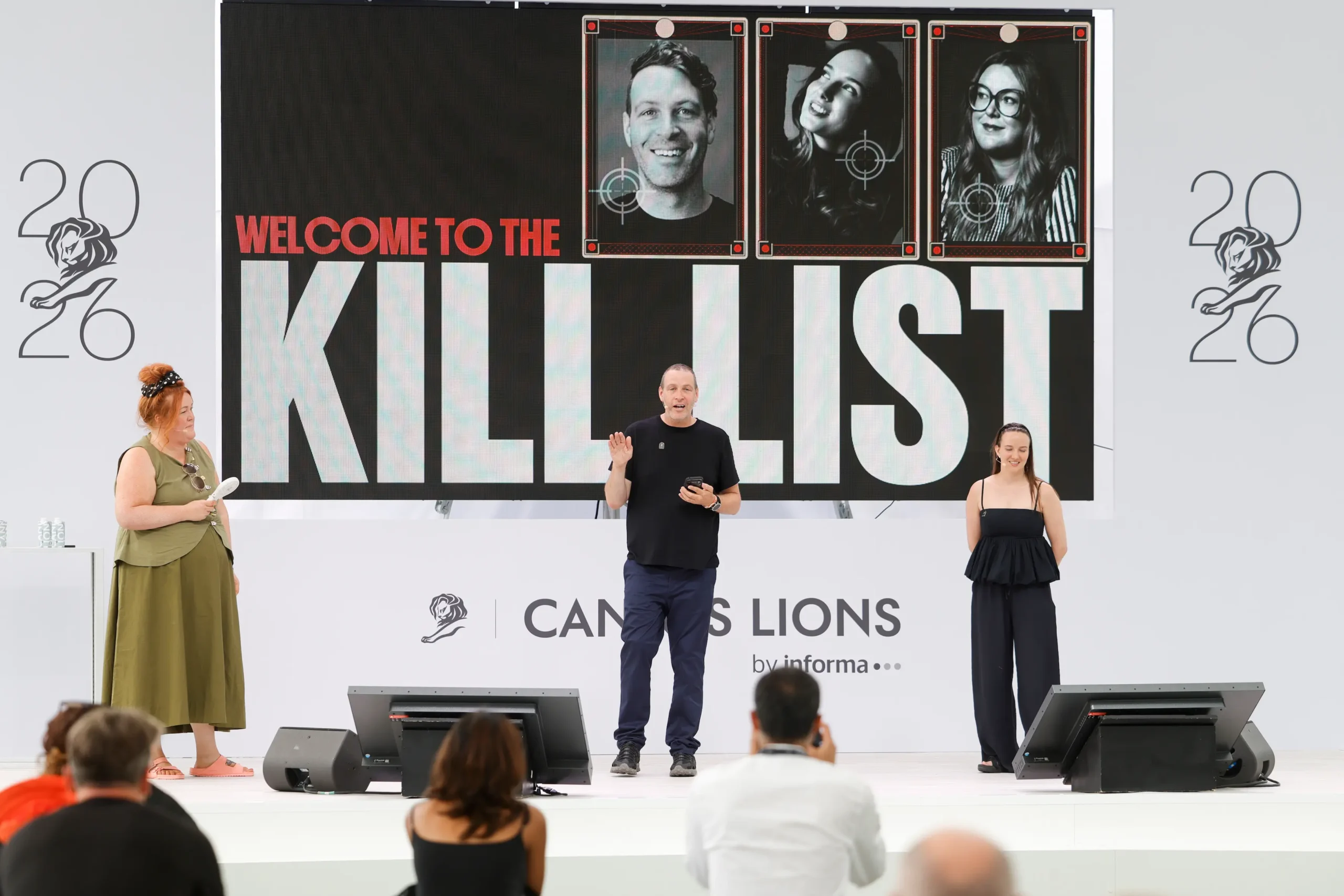 Aizle on stage at Cannes Lions